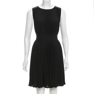 DVF Diane Von Furstenberg Black Pleated Accordian Dress